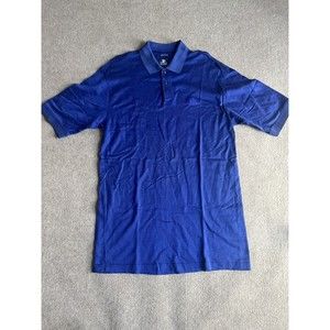 Pebble Beach Men's Short Sleeve Polo Shirt Navy Blue Size L‎ Mercerized Cotton